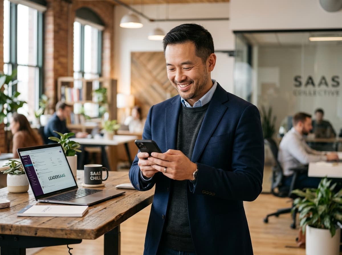 Business Owner using WhatsApp SaaS